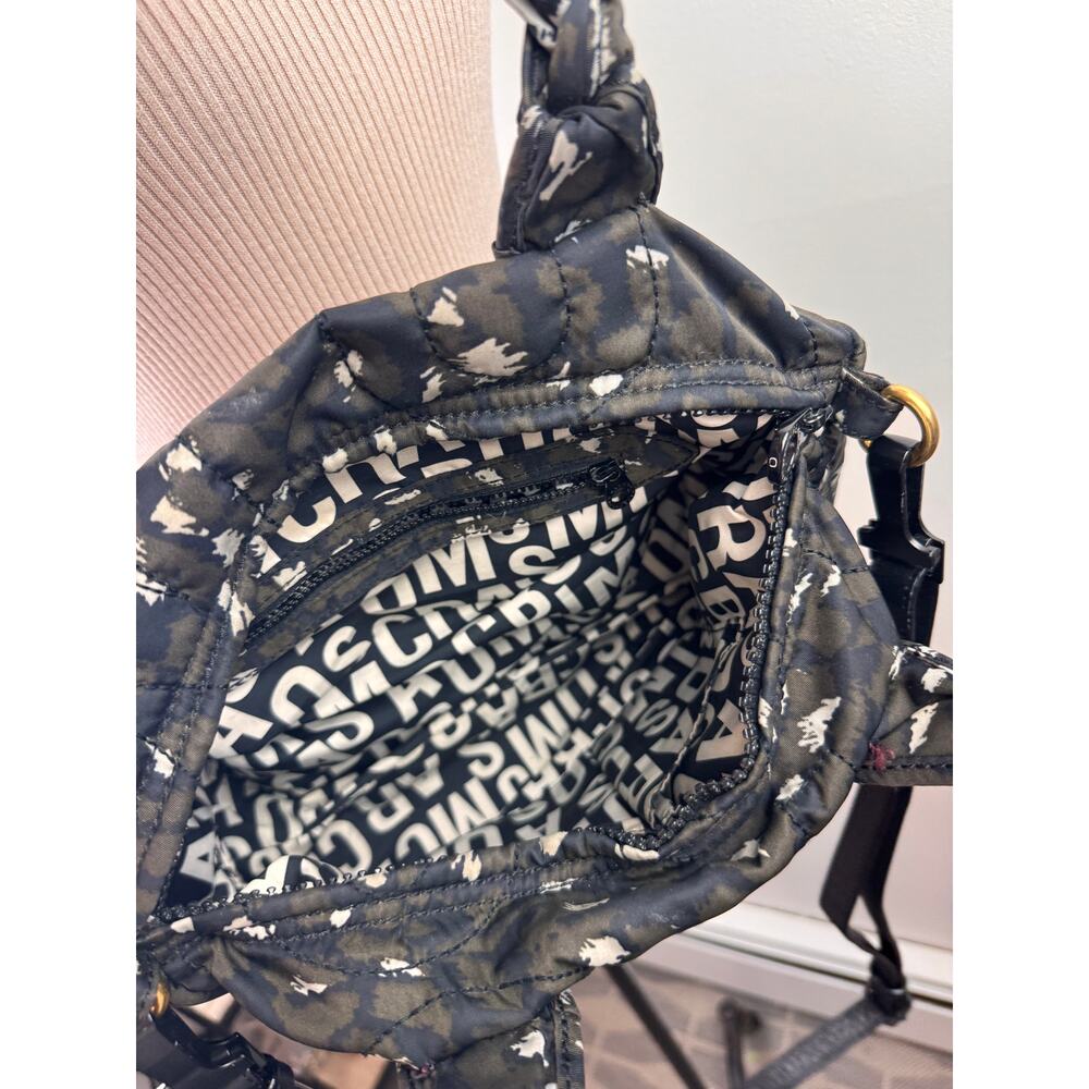 Marc By Marc Jacobs Handbag Black Gray Camo Double Handle Shoulder Barrel Bag - Picture 8 of 9